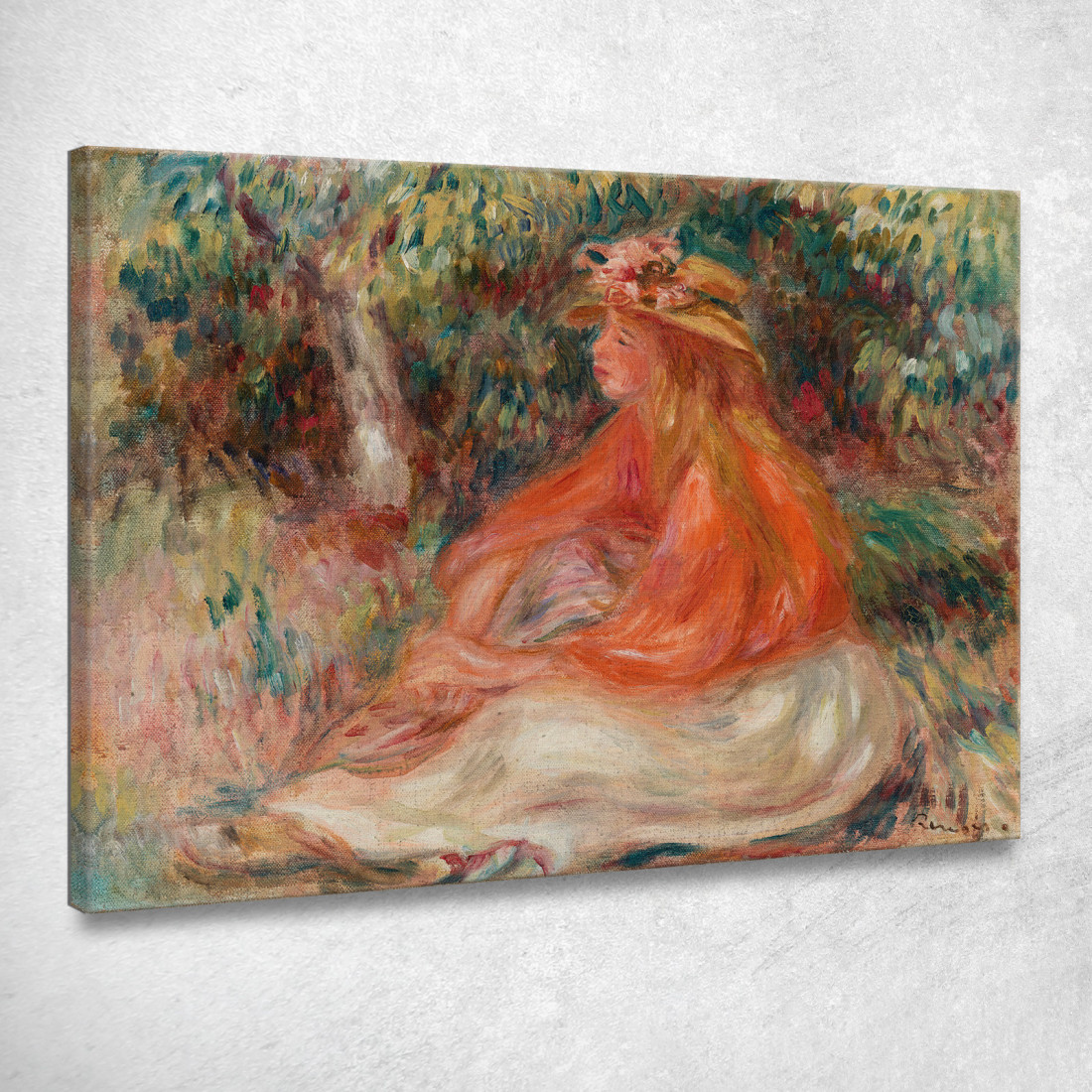 Donna Seduta Pierre-Auguste Renoir par447 quadro stampato su tela Donna Seduta Pierre-Auguste Renoir par447 quadro stampato su tela