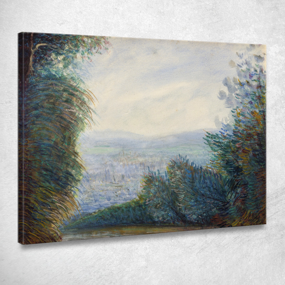 La Valle Di Auvers Sul Fiume Oise Pierre-Auguste Renoir par466 quadro stampato su tela La Valle Di Auvers Sul Fiume Oise Pierre-Auguste Renoir par466 quadro stampato su tela