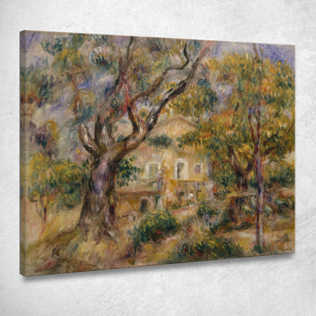 La Fattoria A Les Collettes Cagnes Pierre-Auguste Renoir par471 quadro stampato su tela La Fattoria A Les Collettes Cagnes Pierre-Auguste Renoir par471 quadro stampato su tela