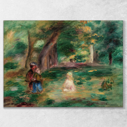 Tre Figure In Un Paesaggio Pierre-Auguste Renoir par484 quadro stampato su tela