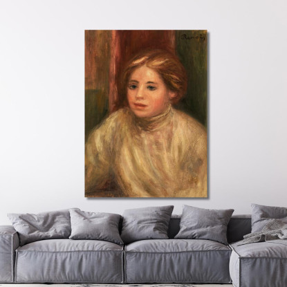 Testa Di Donna Bionda Pierre-Auguste Renoir par489 quadro stampato su tela