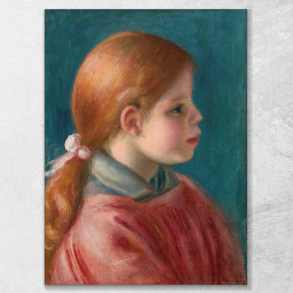 Testa Di Ragazza Pierre-Auguste Renoir par491 quadro stampato su tela