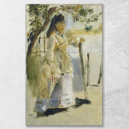 Donna Da Una Recinzione Pierre-Auguste Renoir par507 quadro stampato su tela