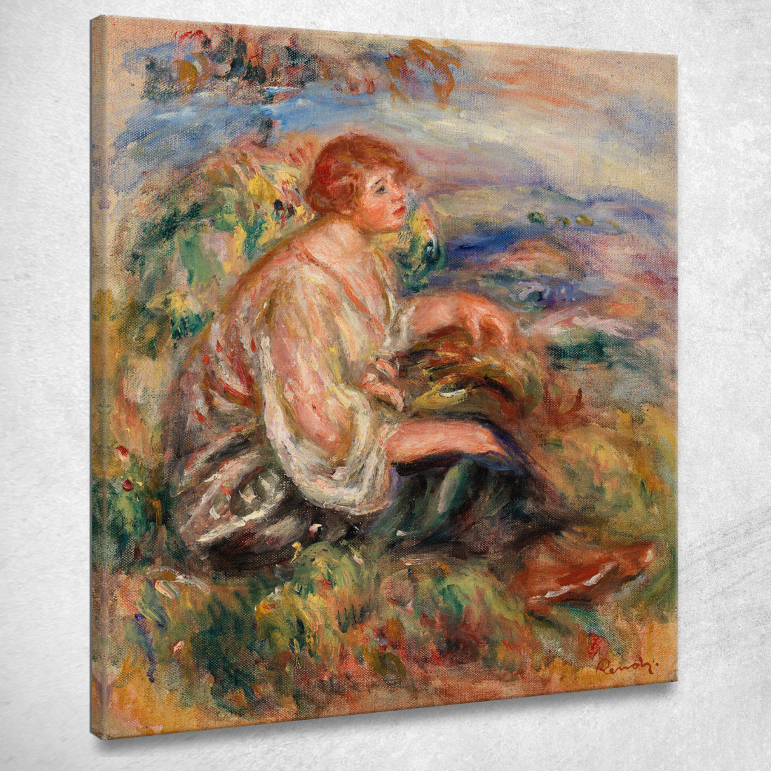 Donna In Camicetta Di Tulle E Gonna Nera Pierre-Auguste Renoir par514 quadro stampato su tela Donna In Camicetta Di Tulle E Gonna Nera Pierre-Auguste Renoir par514 quadro stampato su tela