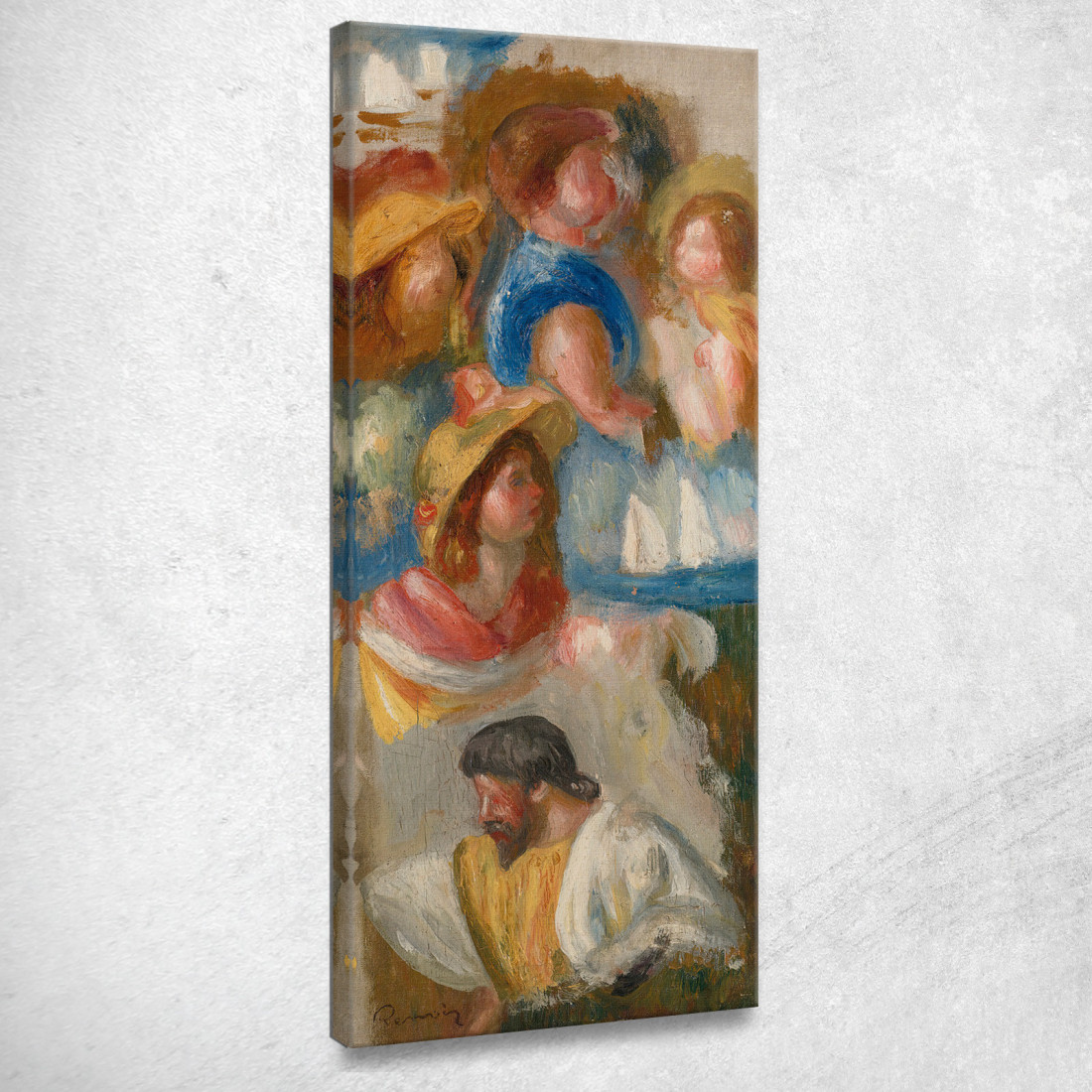 Studio Delle Teste Pierre-Auguste Renoir par536 quadro stampato su tela Studio Delle Teste Pierre-Auguste Renoir par536 quadro stampato su tela