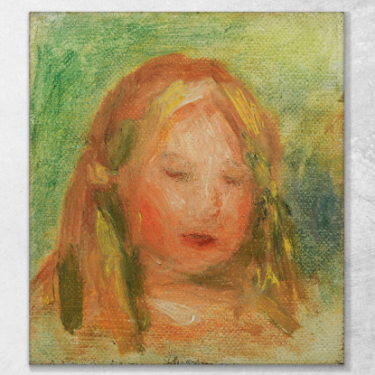 Studio Sulla Testa Di Coco Child Pierre-Auguste Renoir par538 quadro stampato su tela