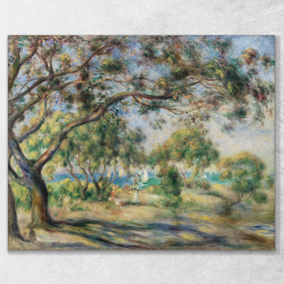 Sedia Paesaggistica In Legno Pierre-Auguste Renoir par551 quadro stampato su tela
