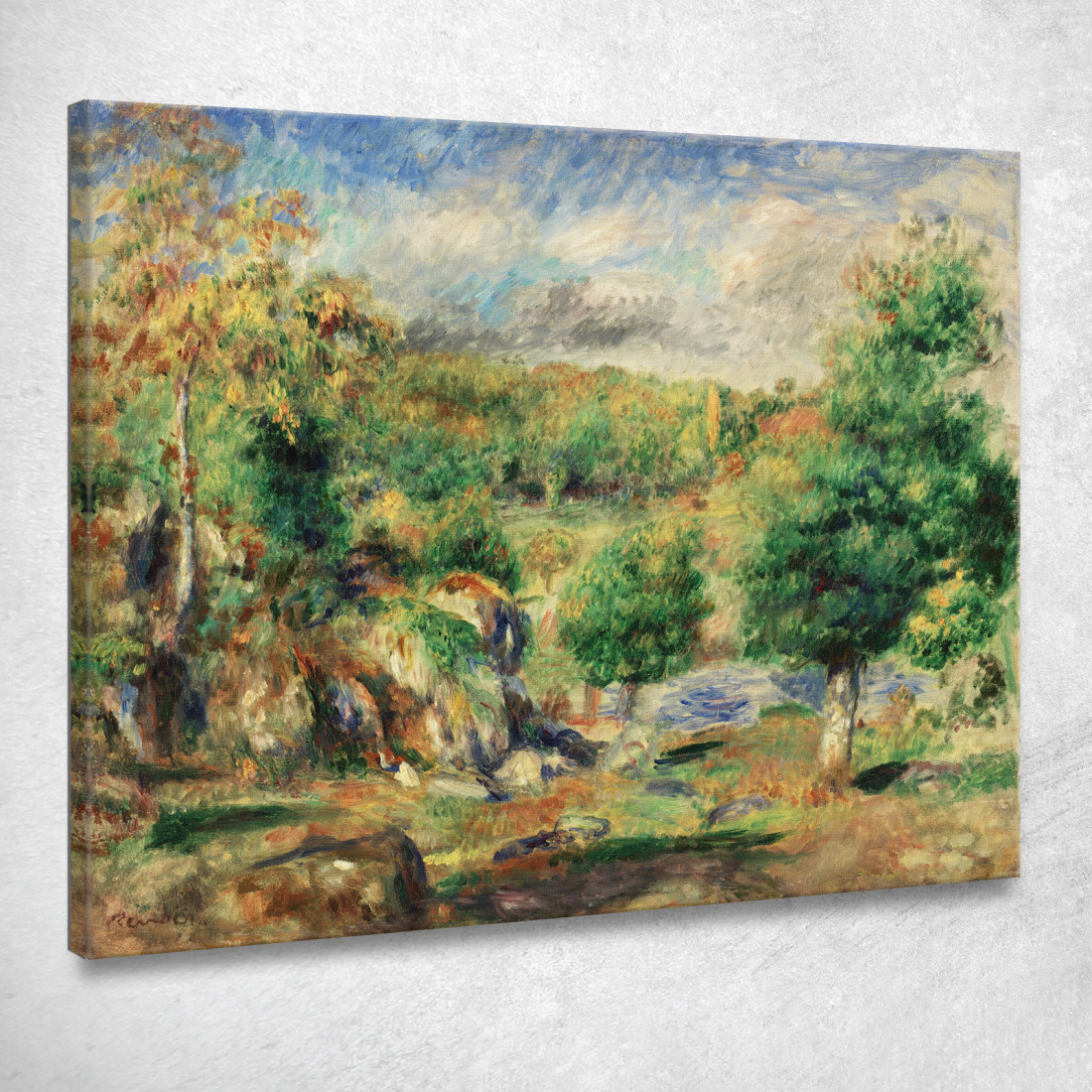 Castagni Pont-Aven Pierre-Auguste Renoir par556 quadro stampato su tela Castagni Pont-Aven Pierre-Auguste Renoir par556 quadro stampato su tela