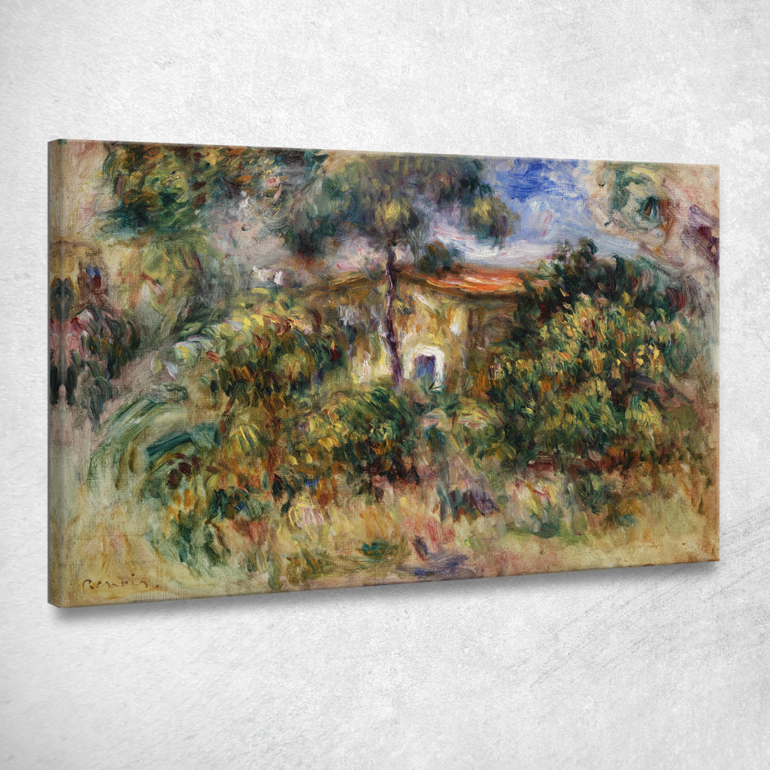 Agriturismo Pierre-Auguste Renoir par563 quadro stampato su tela Agriturismo Pierre-Auguste Renoir par563 quadro stampato su tela