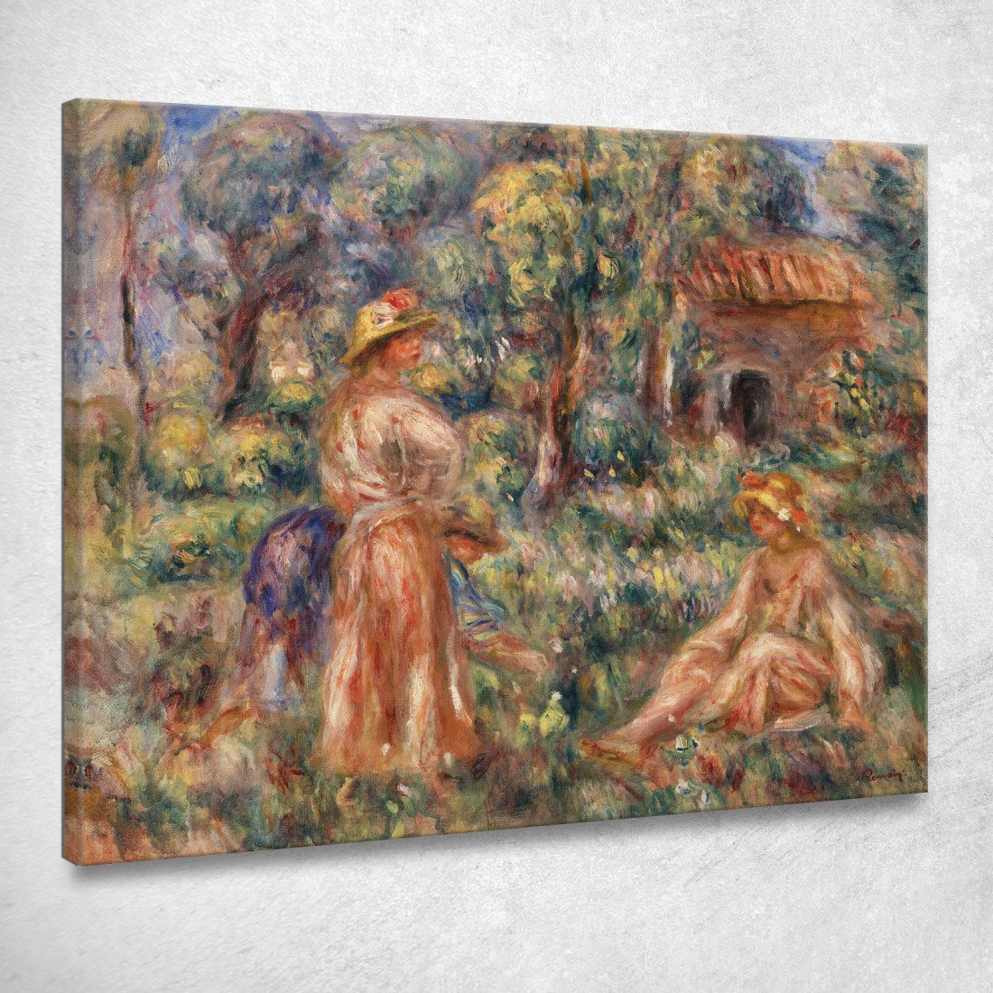 Ragazze In Un Paesaggio Pierre-Auguste Renoir par567 quadro stampato su tela Ragazze In Un Paesaggio Pierre-Auguste Renoir par567 quadro stampato su tela