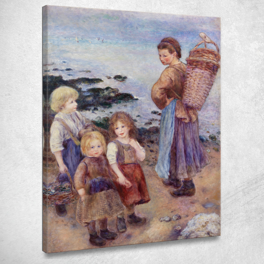 Pescatori Di Cozze A Berneval Pierre-Auguste Renoir par580 quadro stampato su tela Pescatori Di Cozze A Berneval Pierre-Auguste Renoir par580 quadro stampato su tela