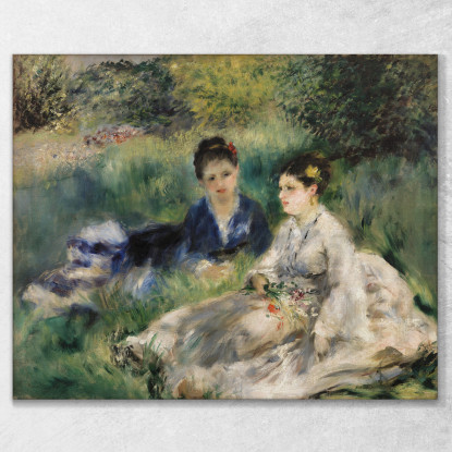 Sull'Erba Pierre-Auguste Renoir par582 quadro stampato su tela