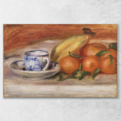 Arance Banane E Tazza Da Tè Pierre-Auguste Renoir par585 quadro stampato su tela