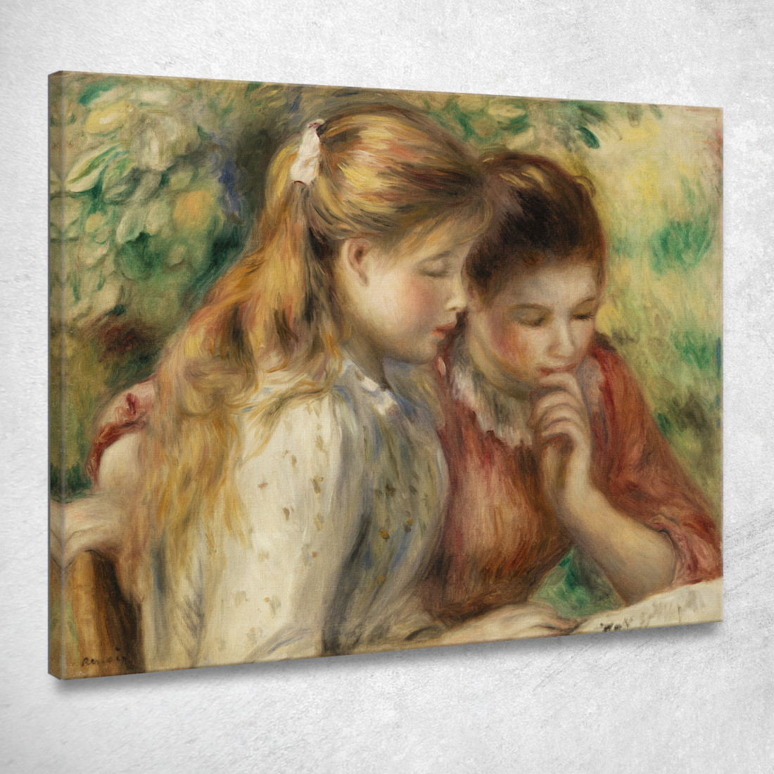 Lettura Pierre-Auguste Renoir par598 quadro stampato su tela Lettura Pierre-Auguste Renoir par598 quadro stampato su tela
