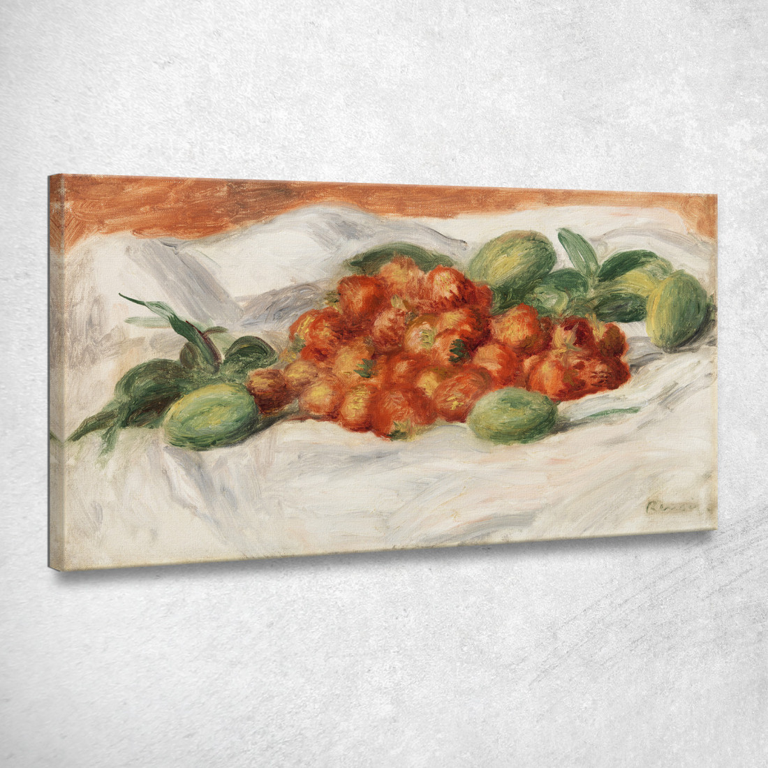 Fragole E Mandorle Pierre-Auguste Renoir par604 quadro stampato su tela Fragole E Mandorle Pierre-Auguste Renoir par604 quadro stampato su tela