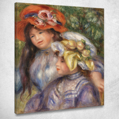 Due Ragazze Pierre-Auguste Renoir par607 quadro stampato su tela