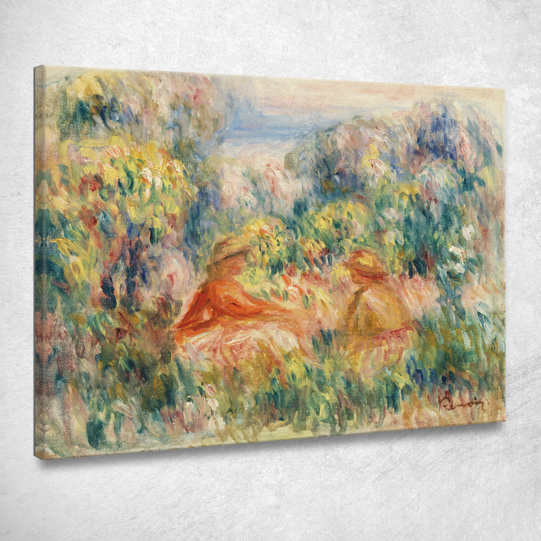 Due Donne In Un Paesaggio Pierre-Auguste Renoir par608 quadro stampato su tela Due Donne In Un Paesaggio Pierre-Auguste Renoir par608 quadro stampato su tela