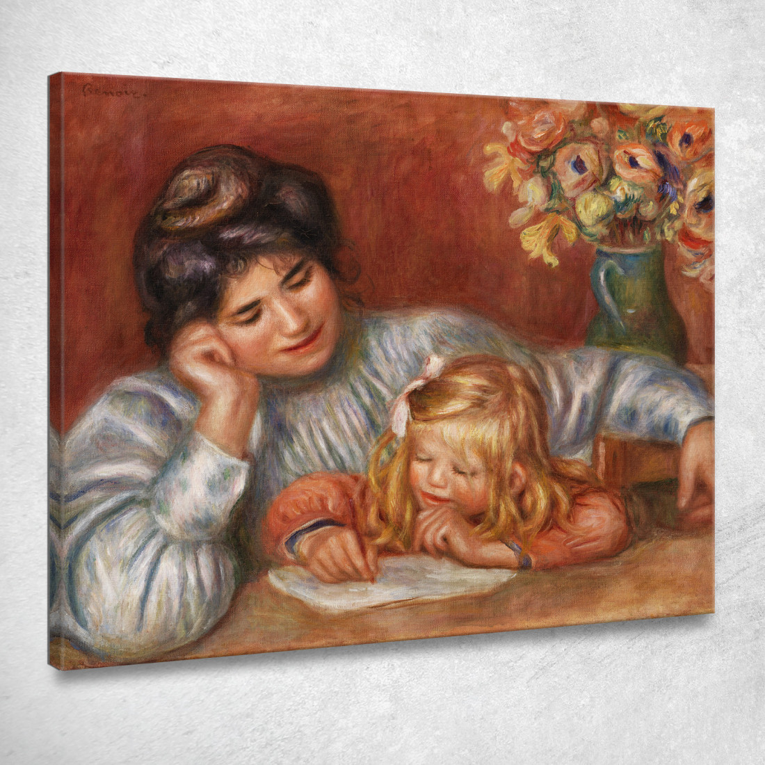 Lezione Di Scrittura 1905 Pierre-Auguste Renoir par620 quadro stampato su tela Lezione Di Scrittura 1905 Pierre-Auguste Renoir par620 quadro stampato su tela