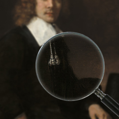 Un Giovane Seduto A Un Tavolo Rembrandt van Rijn rvr7 quadro stampato su tela