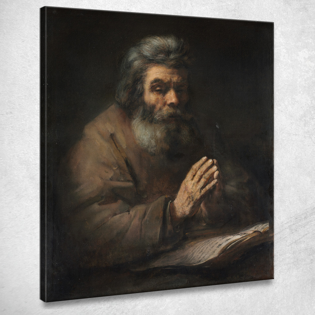 Un Anziano In Preghiera Rembrandt van Rijn rvr17 quadro stampato su tela Un Anziano In Preghiera Rembrandt van Rijn rvr17 quadro stampato su tela