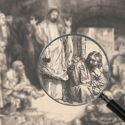 La Predicazione Di Cristo Rembrandt van Rijn rvr42 quadro stampato su tela