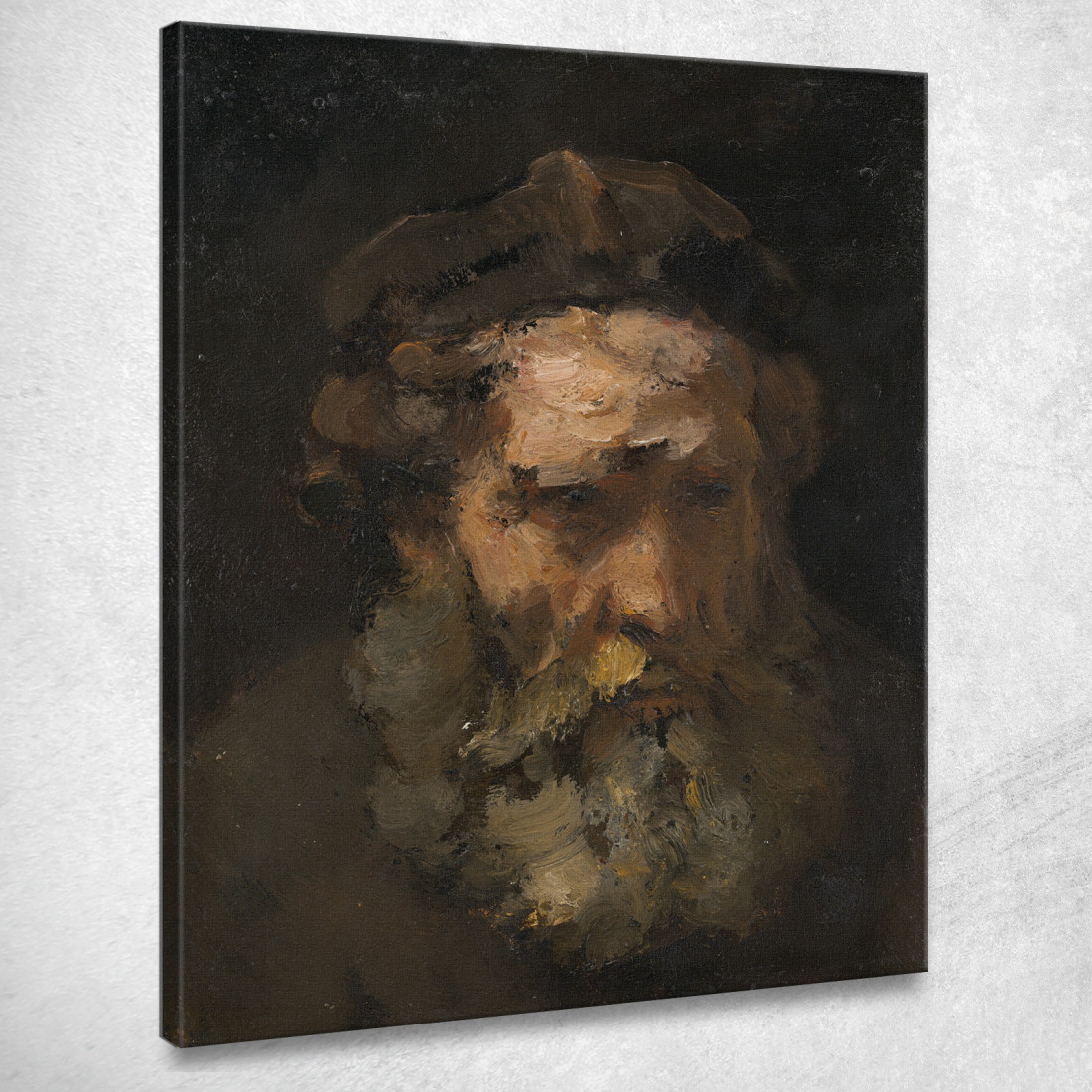 Testa Di San Matteo Rembrandt van Rijn rvr61 quadro stampato su tela Testa Di San Matteo Rembrandt van Rijn rvr61 quadro stampato su tela