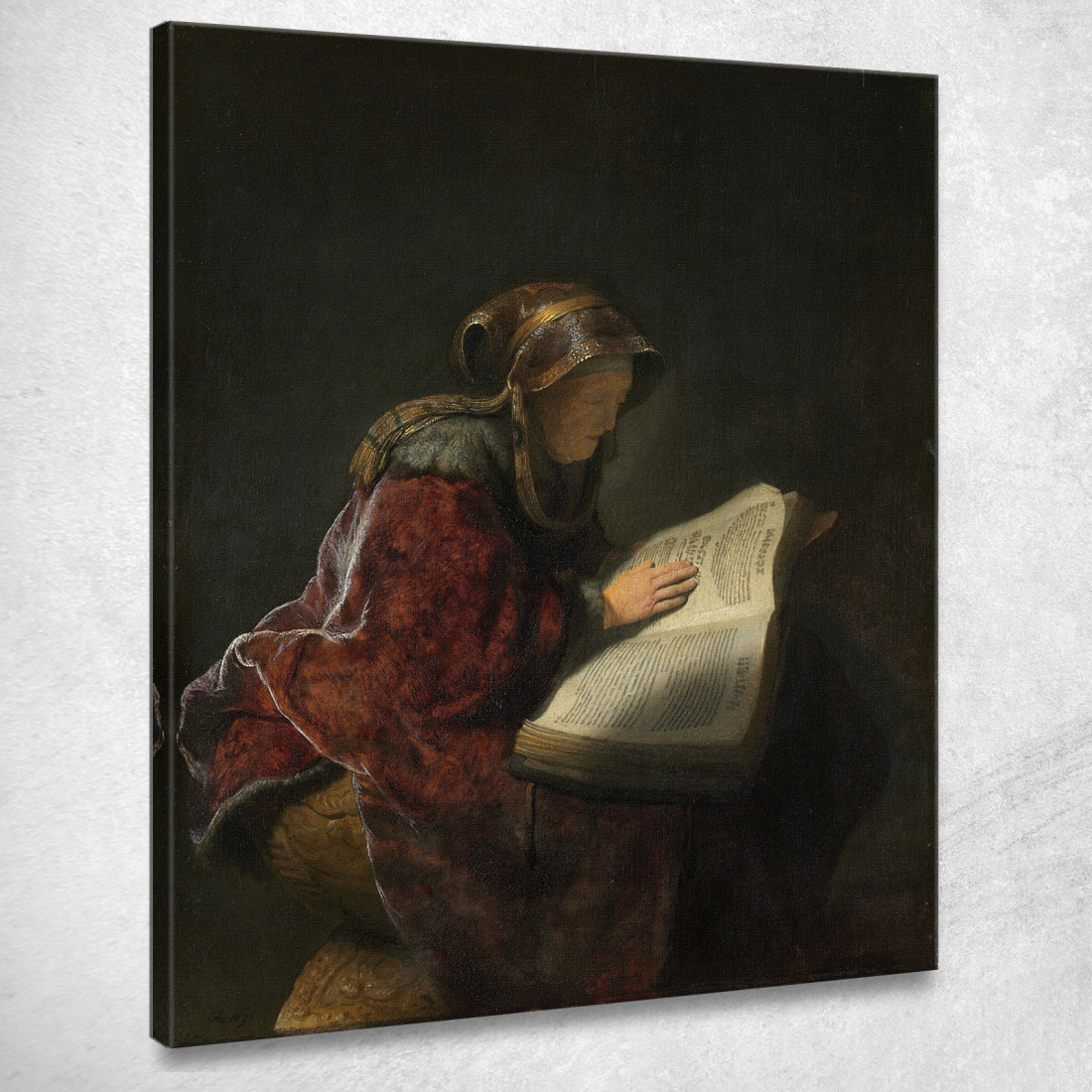 Vecchia Donna Che Legge Rembrandt van Rijn rvr115 quadro stampato su tela Vecchia Donna Che Legge Rembrandt van Rijn rvr115 quadro stampato su tela