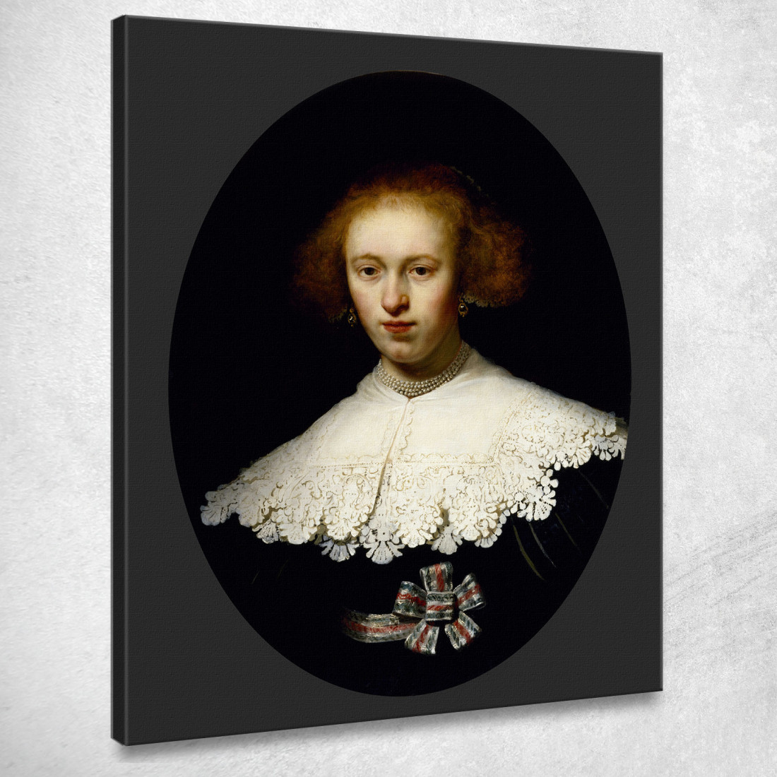 Ritratto Di Una Giovane Donna Rembrandt van Rijn rvr136 quadro stampato su tela Ritratto Di Una Giovane Donna Rembrandt van Rijn rvr136 quadro stampato su tela