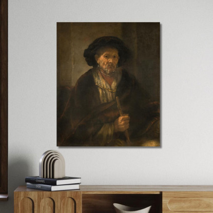 Ritratto Di Un Vecchio Rembrandt van Rijn rvr138 quadro stampato su tela
