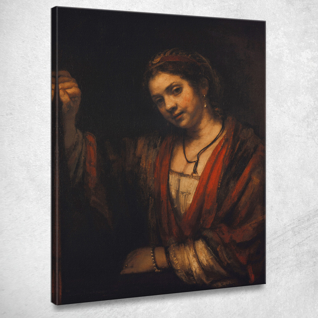 Ritratto Di Hendrickje Stoffels Rembrandt van Rijn rvr143 quadro stampato su tela Ritratto Di Hendrickje Stoffels Rembrandt van Rijn rvr143 quadro stampato su tela