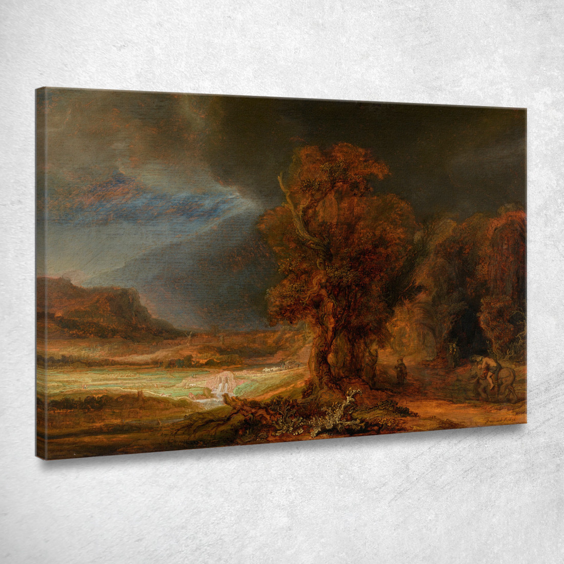 Paesaggio Con Il Buon Samaritano 1638 Rembrandt van Rijn rvr157 quadro stampato su tela Paesaggio Con Il Buon Samaritano 1638 Rembrandt van Rijn rvr157 quadro stampato su tela