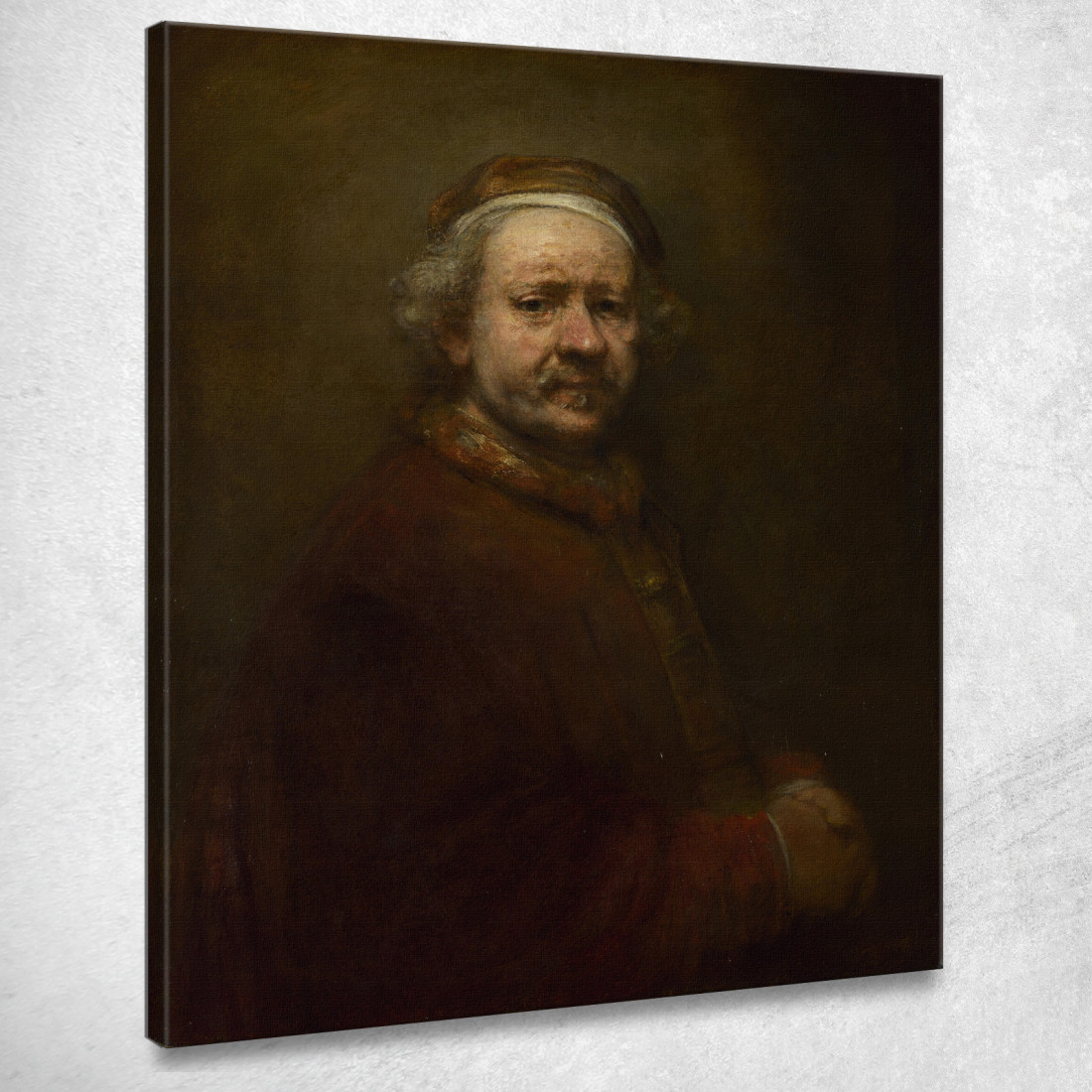 Autoritratto All'Età Di 63 Anni Rembrandt van Rijn rvr159 quadro stampato su tela Autoritratto All'Età Di 63 Anni Rembrandt van Rijn rvr159 quadro stampato su tela