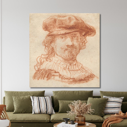 Autoritratto 5 Rembrandt van Rijn rvr176 quadro stampato su tela