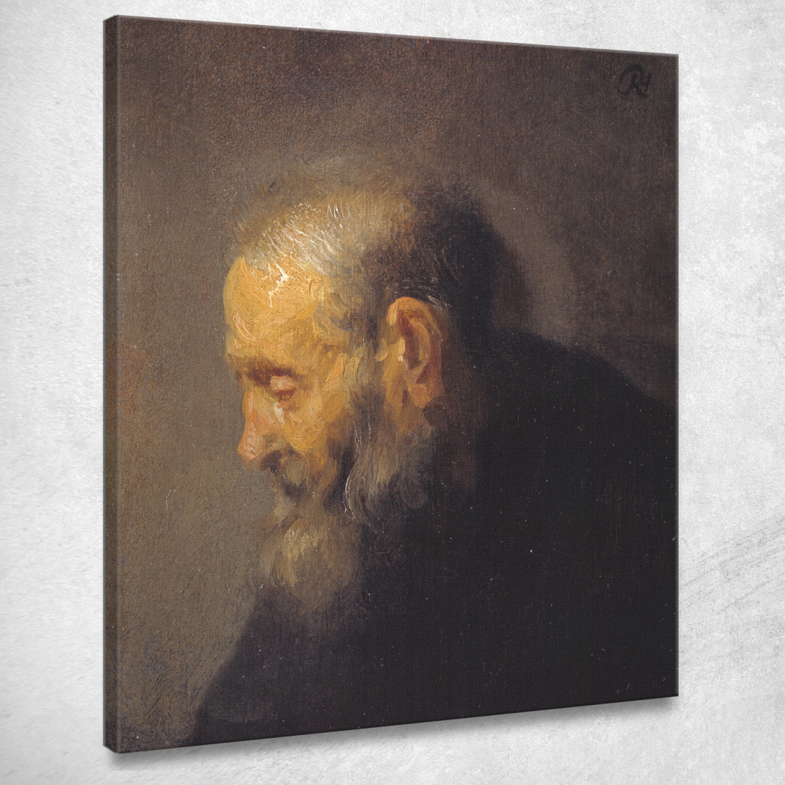 Studio Di Un Vecchio Di Profilo Rembrandt van Rijn rvr196 quadro stampato su tela Studio Di Un Vecchio Di Profilo Rembrandt van Rijn rvr196 quadro stampato su tela
