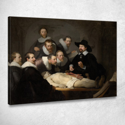 La Lezione Di Anatomia Del Dottor Nicolaes Tulp Rembrandt van Rijn rvr203 quadro stampato su tela