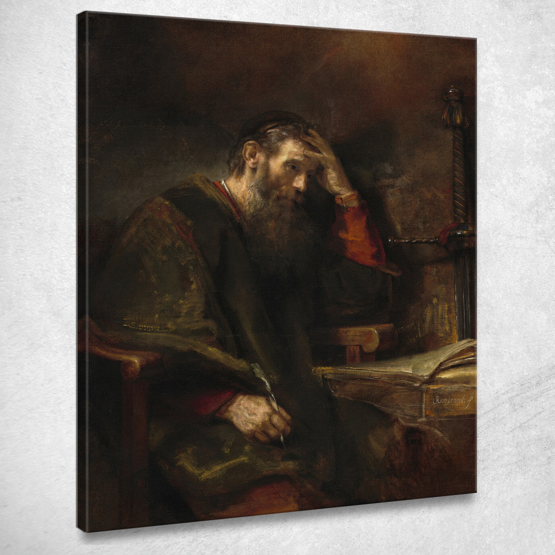 L'Apostolo Paolo Rembrandt van Rijn rvr206 quadro stampato su tela L'Apostolo Paolo Rembrandt van Rijn rvr206 quadro stampato su tela