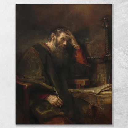 L'Apostolo Paolo Rembrandt van Rijn rvr206 quadro stampato su tela
