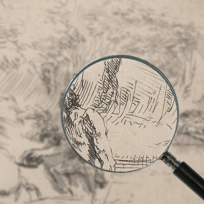 I Bagnanti Rembrandt van Rijn rvr208 quadro stampato su tela