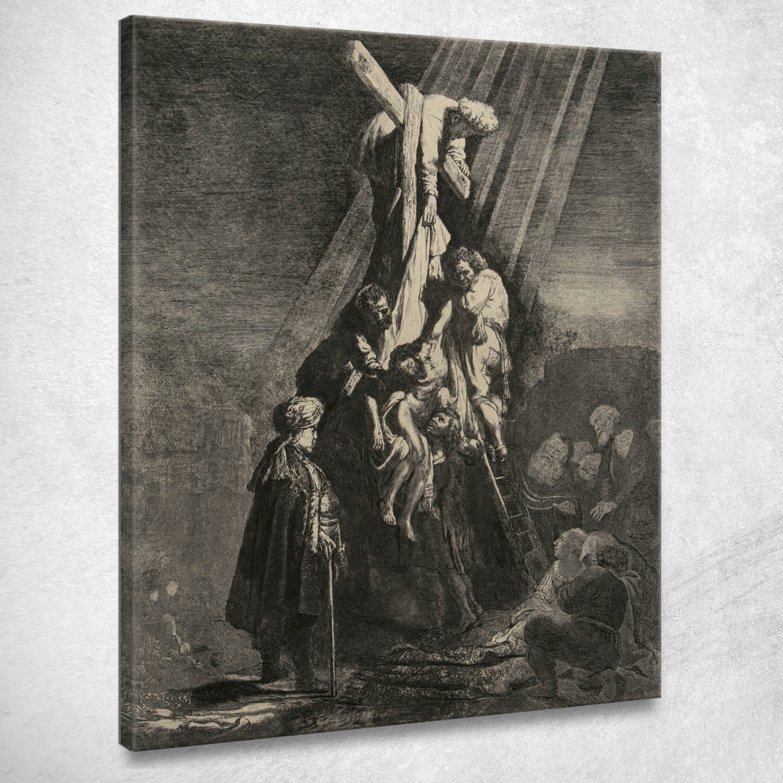 La Discesa Dalla Croce Seconda Tavola Rembrandt van Rijn rvr219 quadro stampato su tela La Discesa Dalla Croce Seconda Tavola Rembrandt van Rijn rvr219 quadro stampato su tela