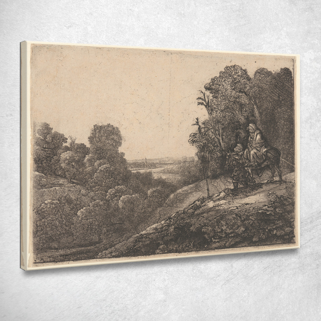 La Fuga In Egitto 2 Rembrandt van Rijn rvr222 quadro stampato su tela La Fuga In Egitto 2 Rembrandt van Rijn rvr222 quadro stampato su tela