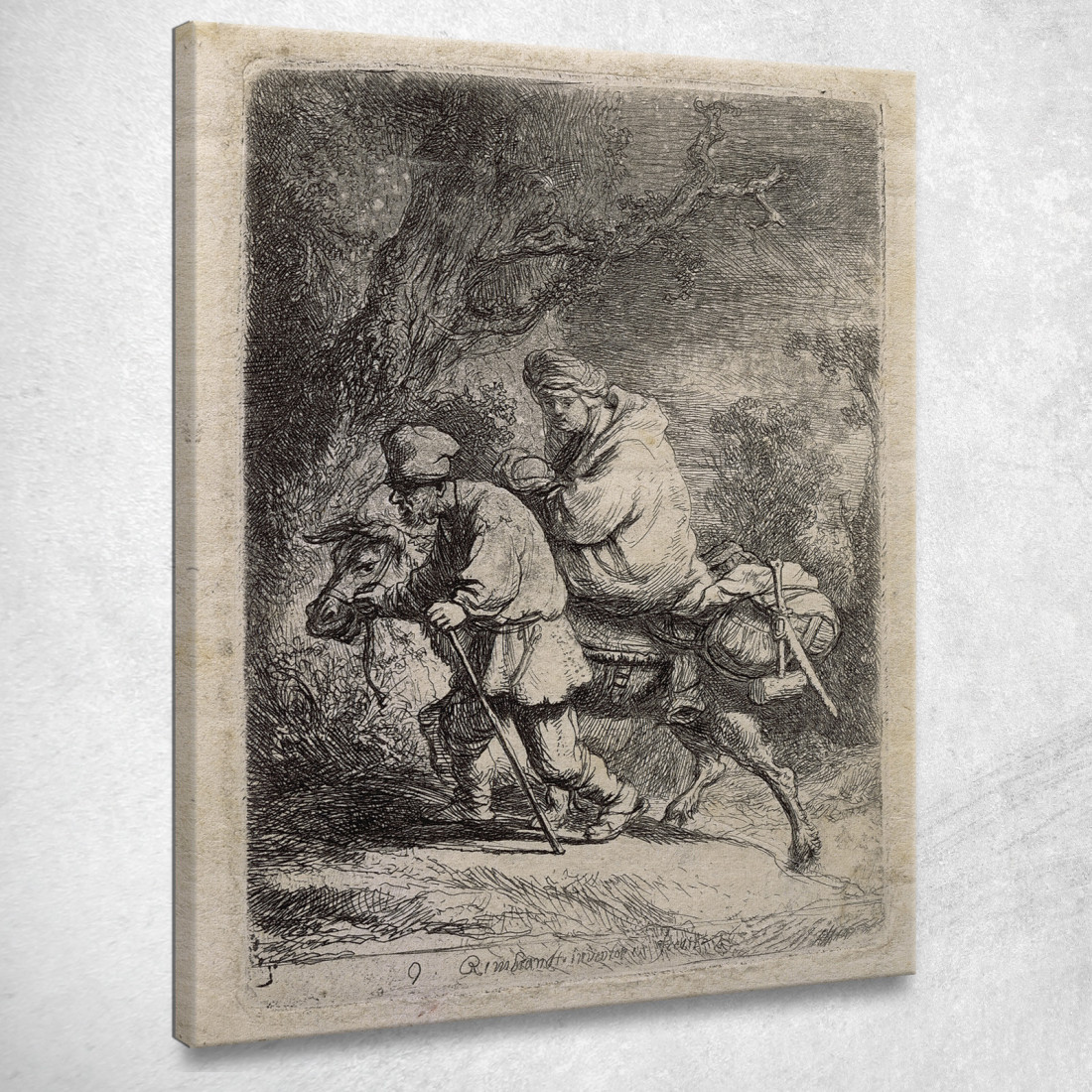 La Fuga In Egitto Rembrandt van Rijn rvr223 quadro stampato su tela La Fuga In Egitto Rembrandt van Rijn rvr223 quadro stampato su tela