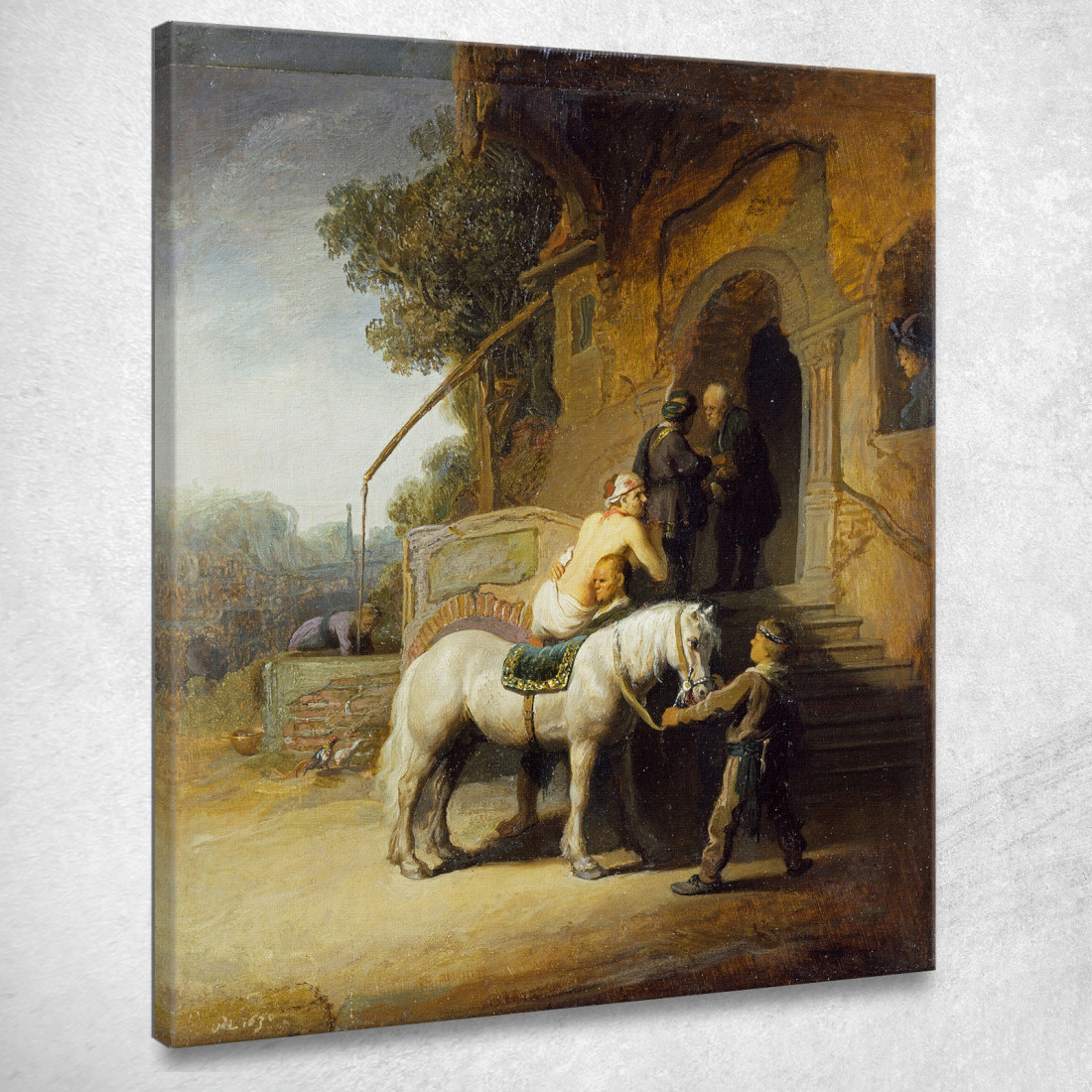 Il Buon Samaritano Rembrandt van Rijn rvr226 quadro stampato su tela Il Buon Samaritano Rembrandt van Rijn rvr226 quadro stampato su tela