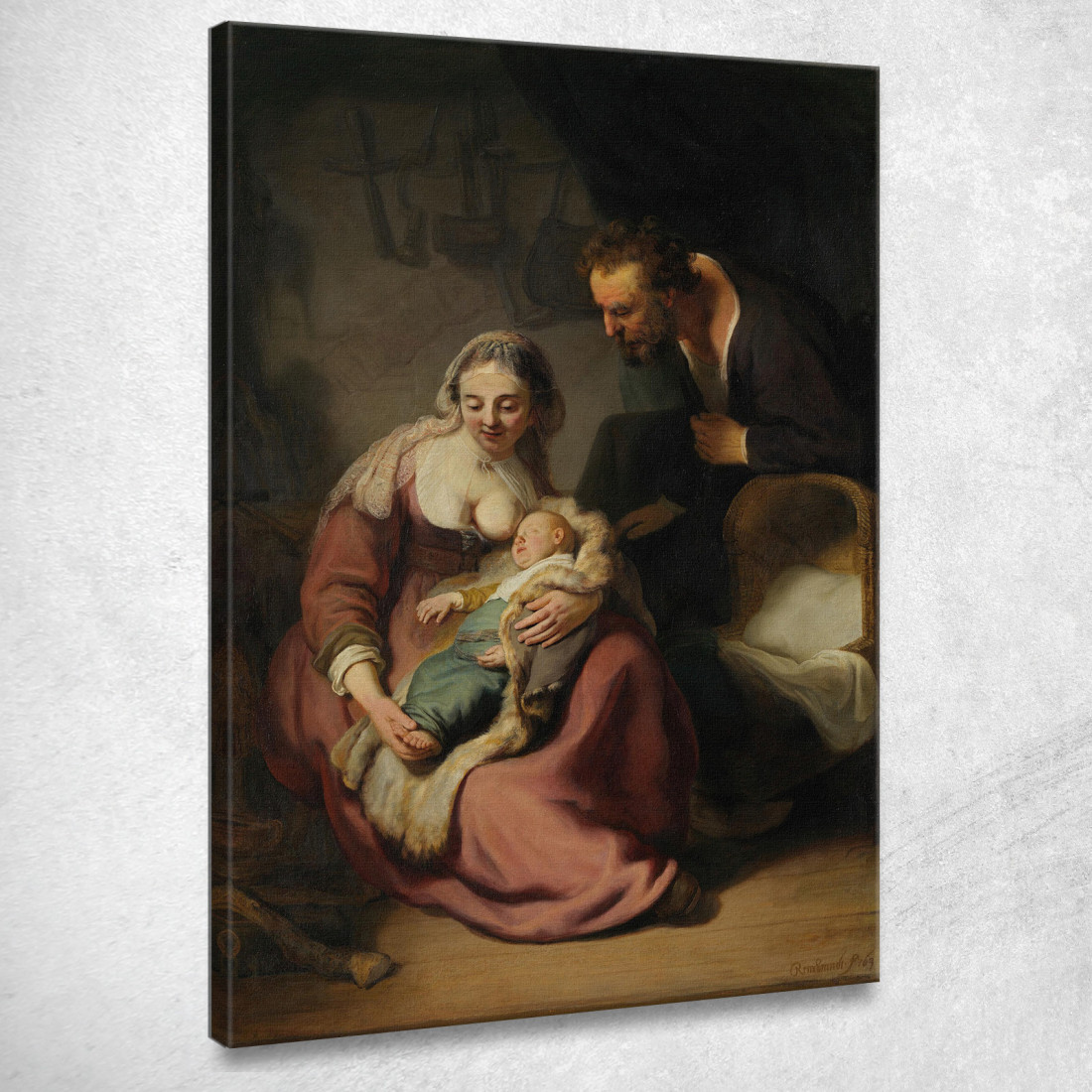 La Sacra Famiglia Rembrandt van Rijn rvr229 quadro stampato su tela La Sacra Famiglia Rembrandt van Rijn rvr229 quadro stampato su tela