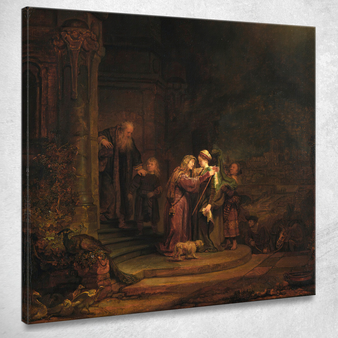 La Visitazione Rembrandt van Rijn rvr255 quadro stampato su tela La Visitazione Rembrandt van Rijn rvr255 quadro stampato su tela