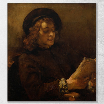 Titus Van Rijn Il Figlio Dell'Artista Che Legge Rembrandt van Rijn rvr260 quadro stampato su tela
