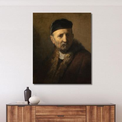 Tronie Di Un Vecchio Rembrandt van Rijn rvr264 quadro stampato su tela