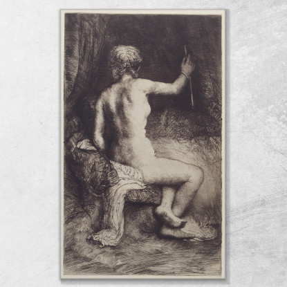 La Donna Con La Freccia Rembrandt van Rijn rvr271 quadro stampato su tela