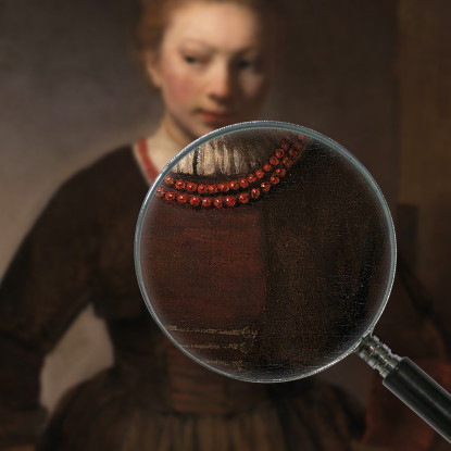 Giovane Donna A Una Mezza Porta Aperta Rembrandt van Rijn rvr274 quadro stampato su tela