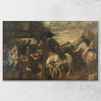 Adorazione Dei Magi Titian Tiziano Vecellio ttn3 quadro stampato su tela