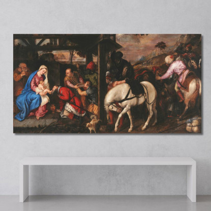 Adorazione Dei Magi Titian Tiziano Vecellio ttn4 quadro stampato su tela